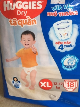 Tã Quần Huggies Dry XL18 Miếng vn