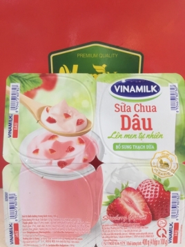 Sữa chua vị Dâu-Vinamilk (100g*4 hộp)vn